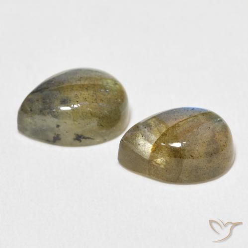 5.00 ct natürliche Mehrfarbig Labradorit-Edelsteine, Birnenform, Lichtdurchlässig