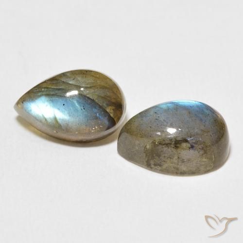 8.38 ct natürliche Mehrfarbig Labradorit-Edelsteine, Birnenform, Lichtdurchlässig