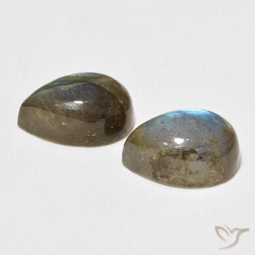 8.38 ct natürliche Mehrfarbig Labradorit-Edelsteine, Birnenform, Lichtdurchlässig