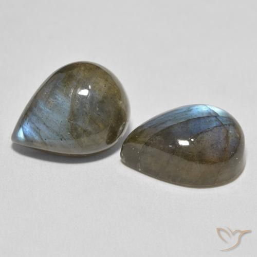 19.10 ct natürliche Mehrfarbig Labradorit-Edelsteine, Birnenform, Lichtdurchlässig