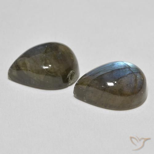 19.10 ct natürliche Mehrfarbig Labradorit-Edelsteine, Birnenform, Lichtdurchlässig
