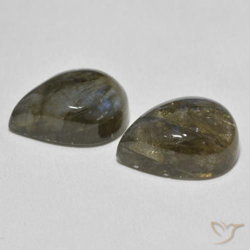 19.10 ct natürliche Mehrfarbig Labradorit-Edelsteine, Birnenform, Lichtdurchlässig