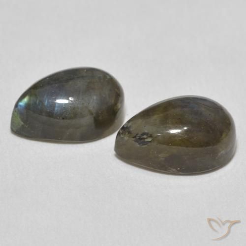 7.84 ct natürliche Mehrfarbig Labradorit-Edelsteine, Birnenform, Lichtdurchlässig