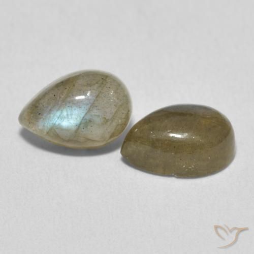 3.34 ct natürliche Mehrfarbig Labradorit-Edelsteine, Birnenform, Lichtdurchlässig