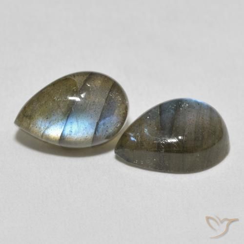 7.45 ct natürliche Mehrfarbig Labradorit-Edelsteine, Birnenform, Lichtdurchlässig