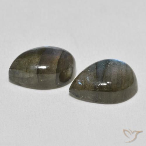 7.45 ct natürliche Mehrfarbig Labradorit-Edelsteine, Birnenform, Lichtdurchlässig