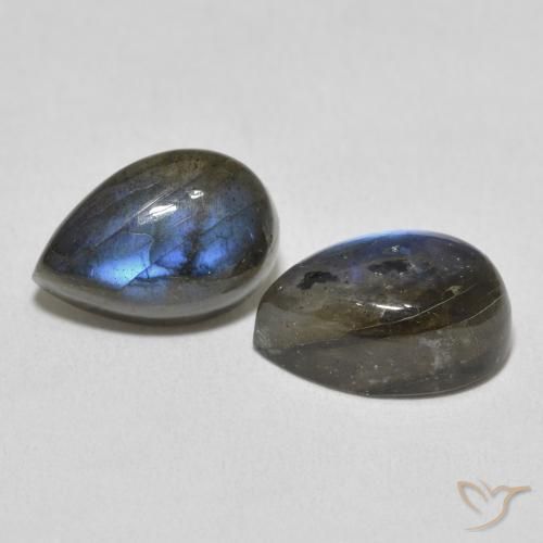 8.10 ct natürliche Mehrfarbig Labradorit-Edelsteine, Birnenform, Lichtdurchlässig