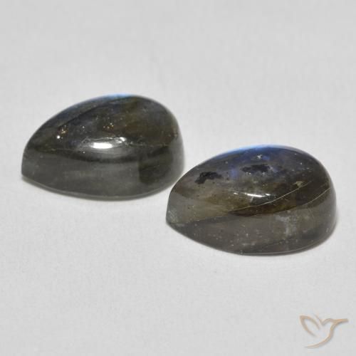 8.10 ct natürliche Mehrfarbig Labradorit-Edelsteine, Birnenform, Lichtdurchlässig