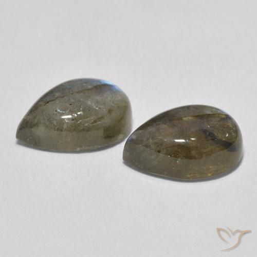 7.66 ct natürliche Mehrfarbig Labradorit-Edelsteine, Birnenform, Lichtdurchlässig