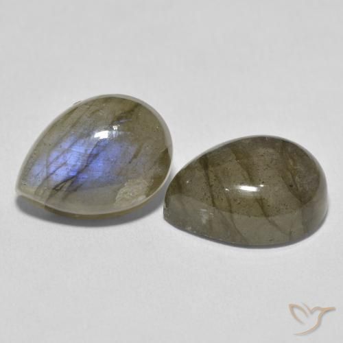 20.99 ct natürliche Mehrfarbig Labradorit-Edelsteine, Birnenform, Lichtdurchlässig