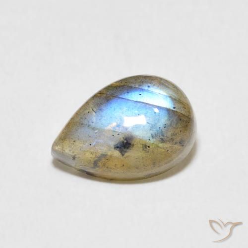 2.34ct Natürlicher Mehrfarbig Labradorit, Birnenform, Lichtdurchlässig