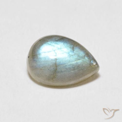 2.40ct Natürlicher Mehrfarbig Labradorit, Birnenform, Lichtdurchlässig