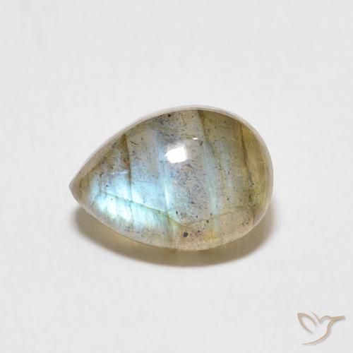 2.44ct Natürlicher Mehrfarbig Labradorit, Birnenform, Lichtdurchlässig