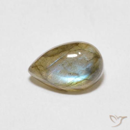 1.63ct Natürlicher Mehrfarbig Labradorit, Birnenform, Lichtdurchlässig