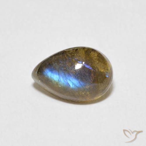 1.66ct Natürlicher Mehrfarbig Labradorit, Birnenform, Lichtdurchlässig