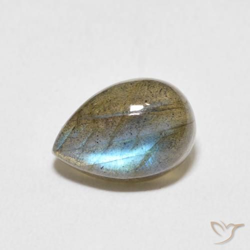 2.78ct Natürlicher Mehrfarbig Labradorit, Birnenform, Lichtdurchlässig