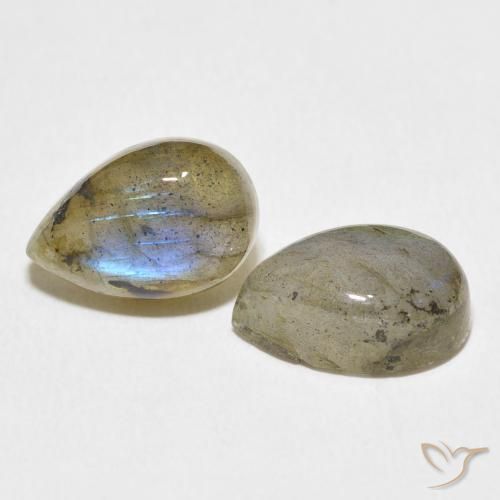 7.76 ct natürliche Mehrfarbig Labradorit-Edelsteine, Birnenform, Lichtdurchlässig
