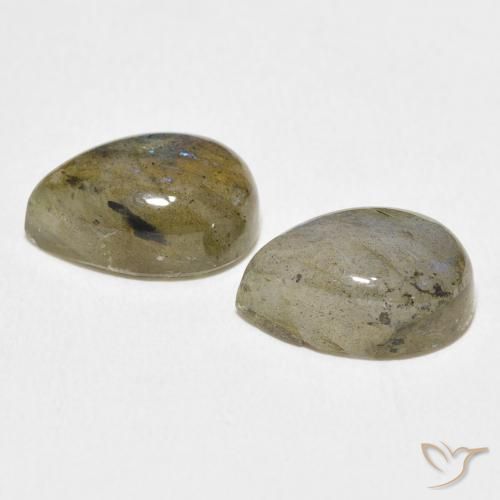 7.76 ct natürliche Mehrfarbig Labradorit-Edelsteine, Birnenform, Lichtdurchlässig