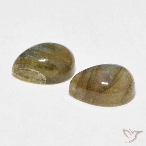 3.39 ct natürliche Mehrfarbig Labradorit-Edelsteine, Birnenform, Lichtdurchlässig