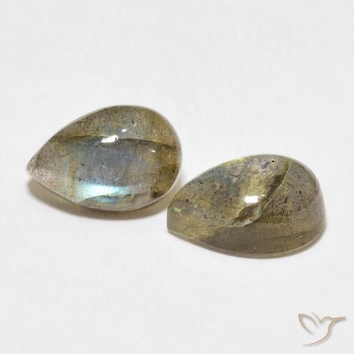 3.53 ct natürliche Mehrfarbig Labradorit-Edelsteine, Birnenform, Lichtdurchlässig