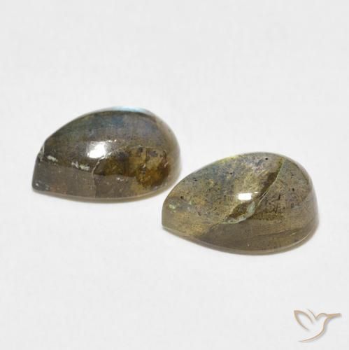 3.53 ct natürliche Mehrfarbig Labradorit-Edelsteine, Birnenform, Lichtdurchlässig