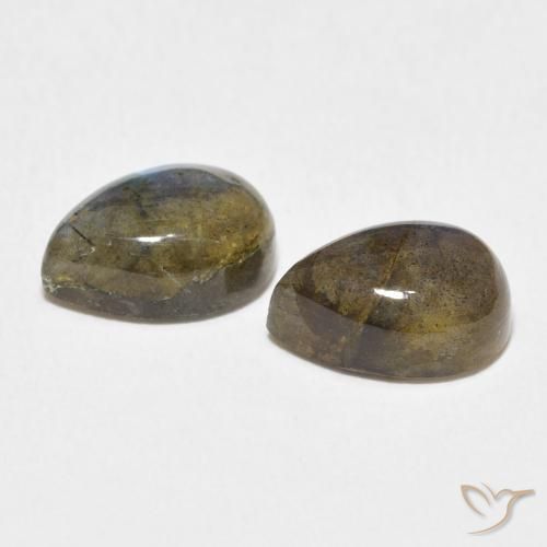 5.08 ct natürliche Mehrfarbig Labradorit-Edelsteine, Birnenform, Lichtdurchlässig