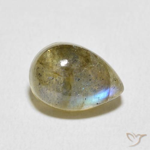 2.84ct Natürlicher Mehrfarbig Labradorit, Birnenform, Lichtdurchlässig