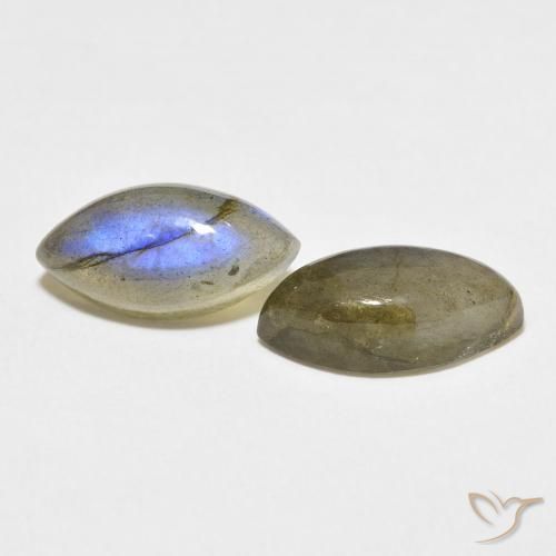 7.38 ct natürliche Mehrfarbig Labradorit-Edelsteine, Marquise, Lichtdurchlässig