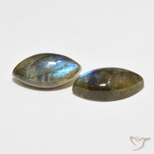 6.59 ct natürliche Mehrfarbig Labradorit-Edelsteine, Marquise, Lichtdurchlässig