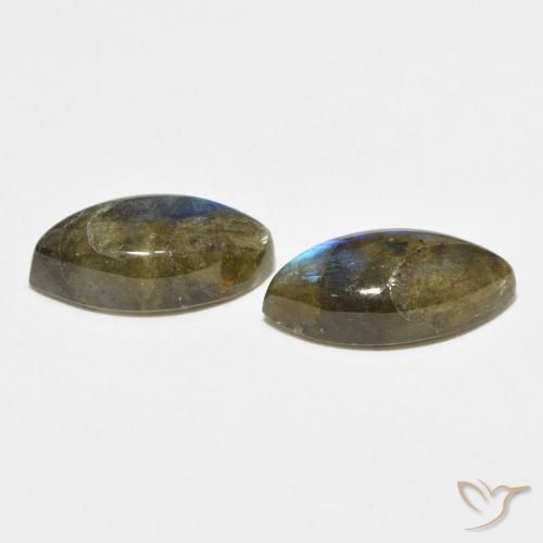 6.59 ct natürliche Mehrfarbig Labradorit-Edelsteine, Marquise, Lichtdurchlässig