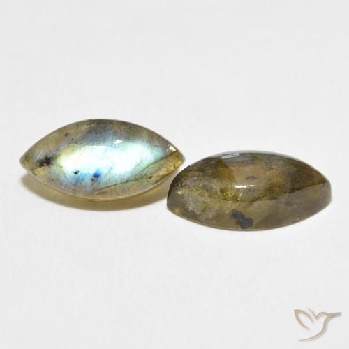 7.57 ct natürliche Mehrfarbig Labradorit-Edelsteine, Marquise, Lichtdurchlässig