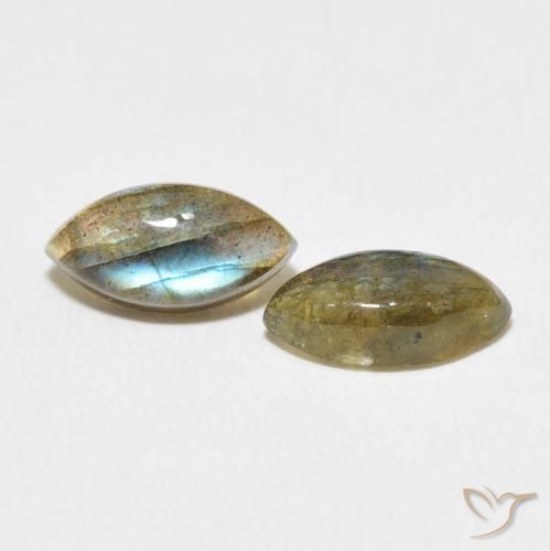 2.56 ct natürliche Mehrfarbig Labradorit-Edelsteine, Marquise, Lichtdurchlässig