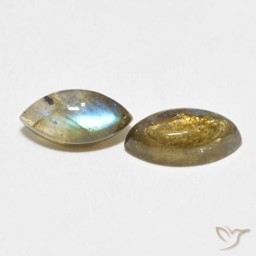 4.84 ct natürliche Mehrfarbig Labradorit-Edelsteine, Marquise, Lichtdurchlässig