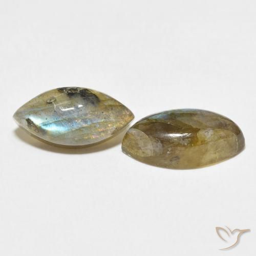 7.70 ct natürliche Mehrfarbig Labradorit-Edelsteine, Marquise, Lichtdurchlässig