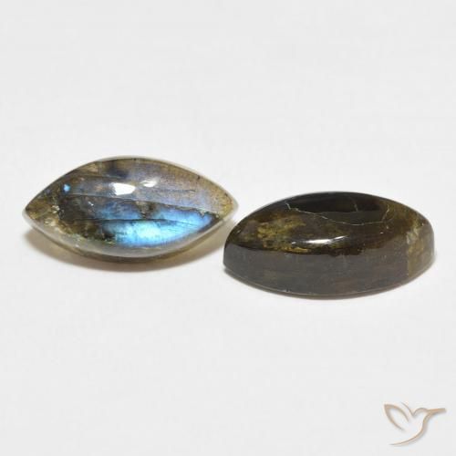 7.04 ct natürliche Mehrfarbig Labradorit-Edelsteine, Marquise, Lichtdurchlässig