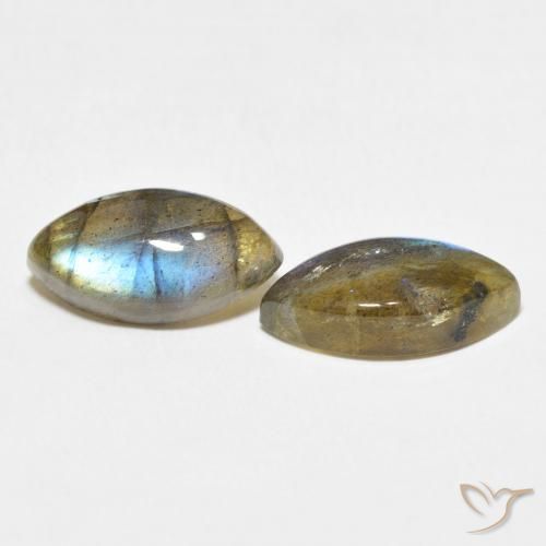 6.97 ct natürliche Mehrfarbig Labradorit-Edelsteine, Marquise, Lichtdurchlässig