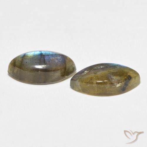 6.97 ct natürliche Mehrfarbig Labradorit-Edelsteine, Marquise, Lichtdurchlässig