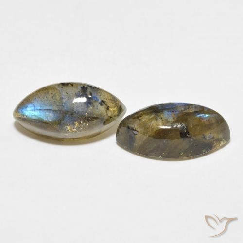7.74 ct natürliche Mehrfarbig Labradorit-Edelsteine, Marquise, Lichtdurchlässig