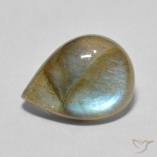 7.21ct Natürlicher Mehrfarbig Labradorit, Birnenform, Lichtdurchlässig
