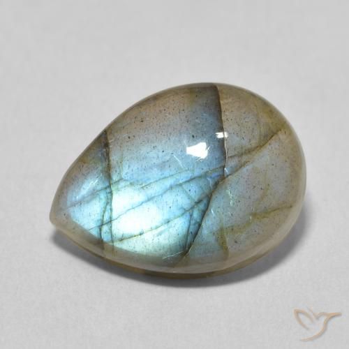 7.38ct Natürlicher Mehrfarbig Labradorit, Birnenform, Lichtdurchlässig