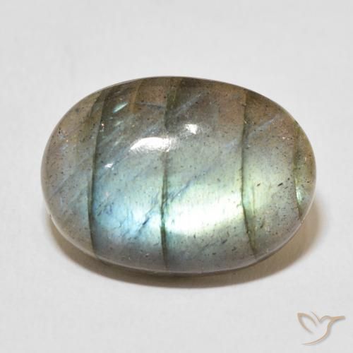 13.81ct Natürlicher Mehrfarbig Labradorit, Oval, Lichtdurchlässig