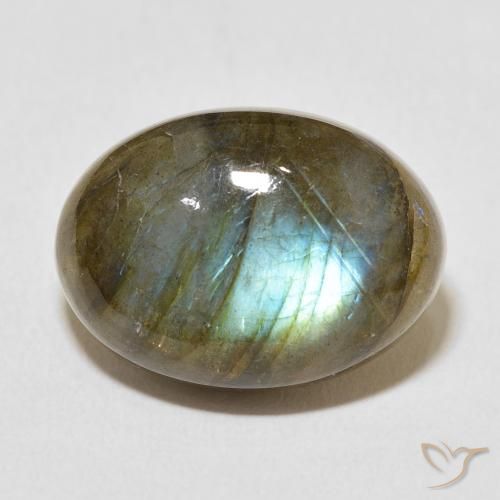 12.94ct Natürlicher Mehrfarbig Labradorit, Oval, Lichtdurchlässig