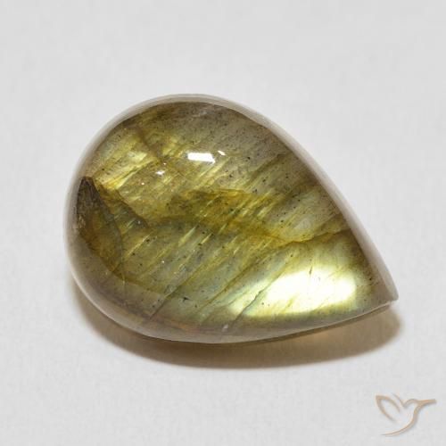 11.26ct Natürlicher Mehrfarbig Labradorit, Birnenform, Lichtdurchlässig