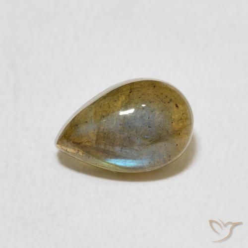 1.66ct Natürlicher Mehrfarbig Labradorit, Birnenform, Lichtdurchlässig