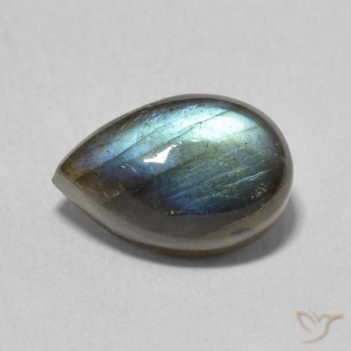 4.13ct Natürlicher Mehrfarbig Labradorit, Birnenform, Lichtdurchlässig