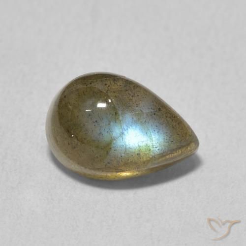 2.43ct Natürlicher Mehrfarbig Labradorit, Birnenform, Lichtdurchlässig
