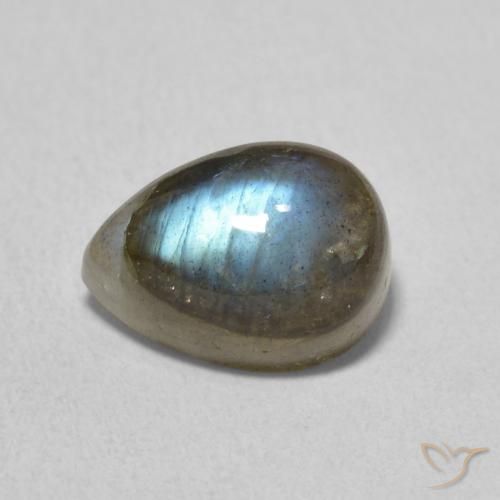 2.93ct Natürlicher Mehrfarbig Labradorit, Birnenform, Lichtdurchlässig
