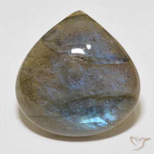 22.02ct Natürlicher Mehrfarbig Labradorit, Birnenform, Lichtdurchlässig