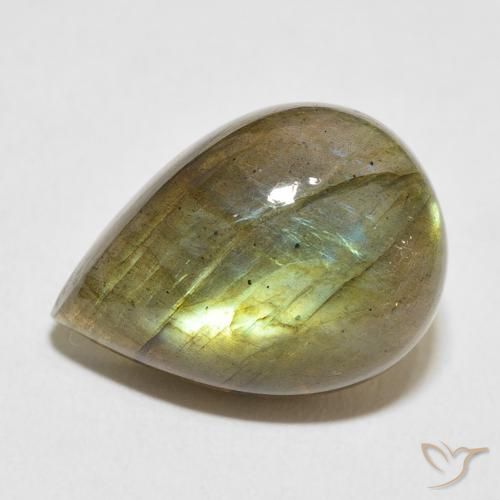 12.53ct Natürlicher Mehrfarbig Labradorit, Birnenform, Lichtdurchlässig