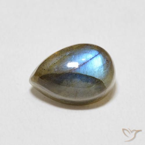 2.83ct Natürlicher Mehrfarbig Labradorit, Birnenform, Lichtdurchlässig